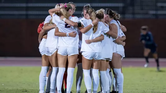 Soccer huddle vs UNCG 2026