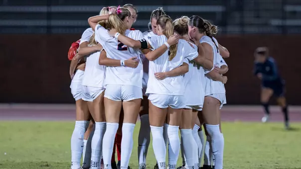 Soccer huddle vs UNCG 2026