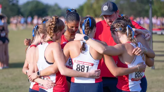 XC huddle at Huntsville meet 2026