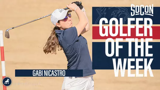 Gabi Nicastro Golfer of the Week graphic Feb. 18, 2026