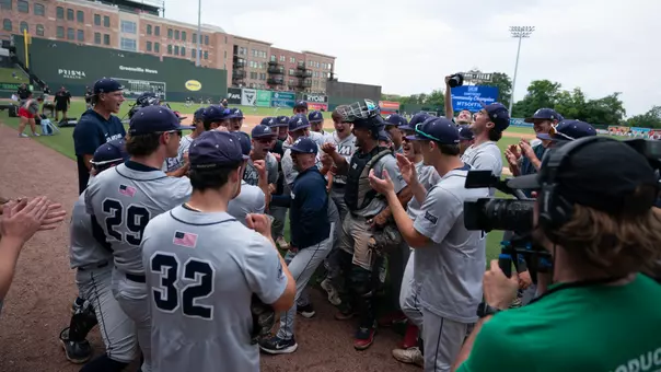 Celebration after win over Western Carolina at 2026 SoCon Tournament
