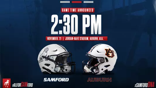 Samford-Auburn game time graphic