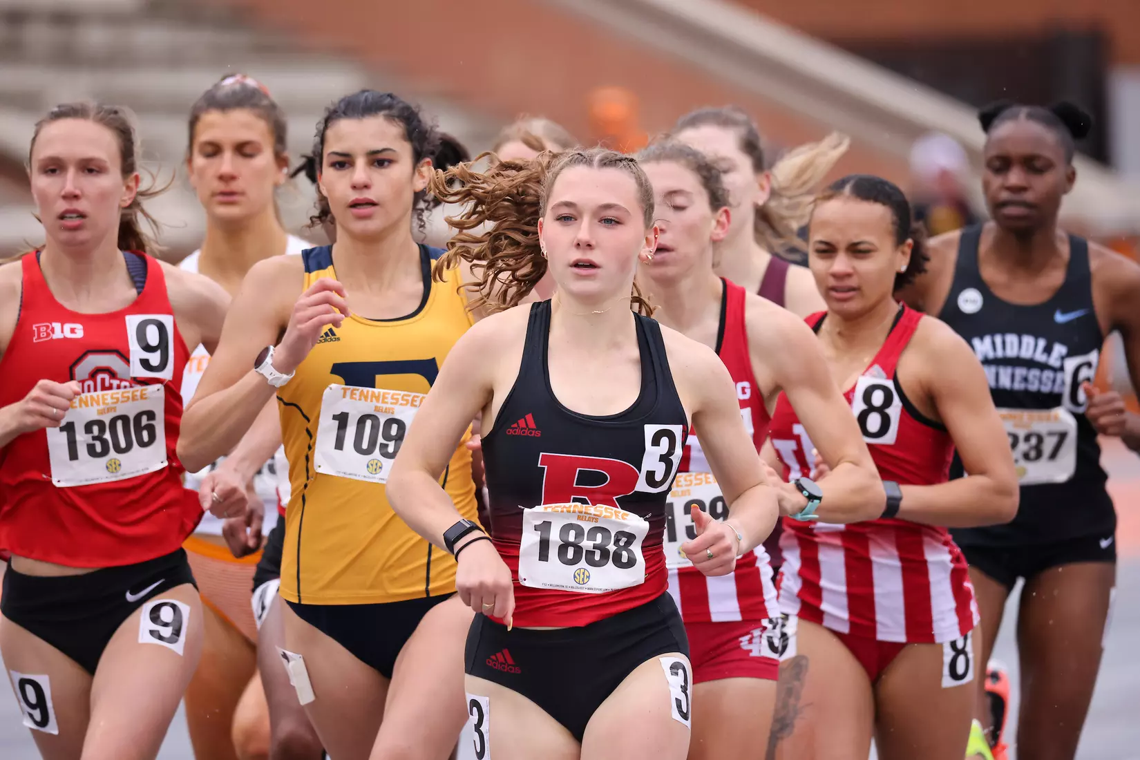 Rutgers competes during the Tennessee Relays at the Tom Black Track in Knoxville, Tenn.