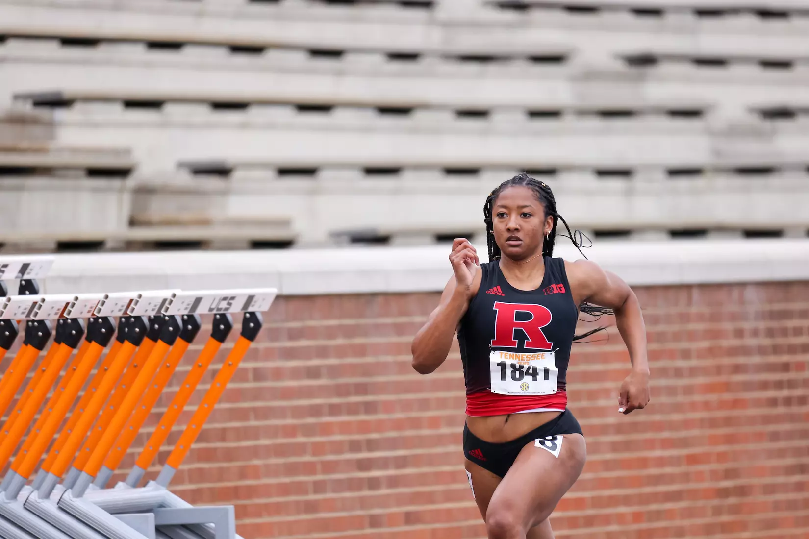 Rutgers competes during the Tennessee Relays at the Tom Black Track in Knoxville, Tenn.