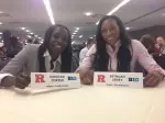 Kahleah Copper and Betnijah Laney at the Big Ten's round table interviews.