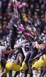 Redshirt freshman Kemoko Turay added to his growing legend with this game-saving field goal block against Michigan last Saturday.