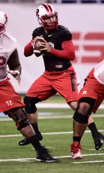 Senior quarterback Gary Nova needs 310 passing yards in today's Quick Lane Bowl to become Rutgers' career passing leader.