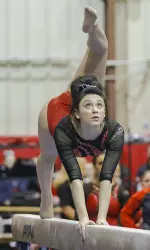 Salinas scored a meet-high 9.875 on balance beam