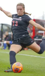 Junior Madison Tiernan's goal in the 29th minute jumpstarted Rutgers to a 4-0 victory today over Connecticut in the NCAA Tournament Sweet 16.