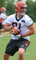 Tyler Kroft had his first NFL catch Sunday