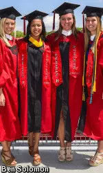 Members of the 2015 senior class celebrate at Rutgers University Commencement on Sunday, May 17