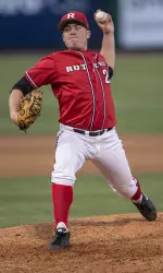 Brey pitched four complete games as a senior (photo by Ben Solomon)