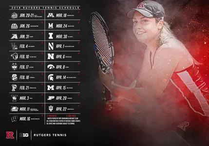 tennis schedule 2018