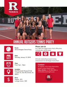 tennis party flyer