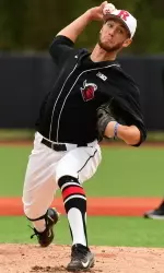 Campbell pitched seven innings to beat Wagner in February (photo by Ben Solomon)