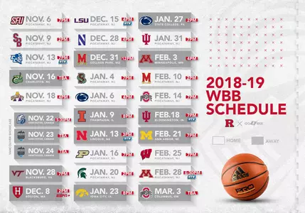 2018-19 Rutgers WBB Schdule