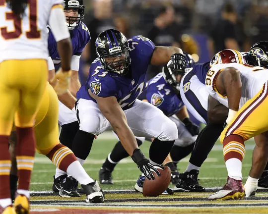 Former OL Jeremy Zuttah with the Baltimore Ravens