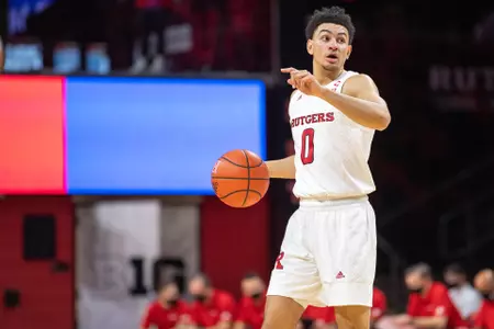The Rutgers Scarlet Knights men’s basketball team take on Sacred Heart at the Rutgers Athletic Center in Piscataway, NJ on Wednesday night, November 25, 2020.(Ben Solomon/Rutgers Athletics)