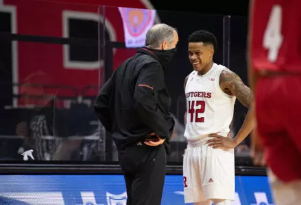 The Rutgers Scarlet Knights men’s basketball team take on Sacred Heart at the Rutgers Athletic Center in Piscataway, NJ on Wednesday night, November 25, 2020.(Ben Solomon/Rutgers Athletics)