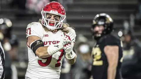 The Rutgers Scarlet Knights football team takes on the Purdue Boiler Makers at Ross Ade Stadium in West Lafayette, IN on Saturday, November 28, 2020.(Ben Solomon/Rutgers Athletics)