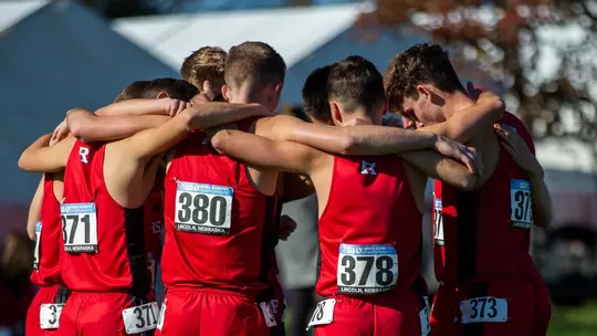 Men's XC huddle