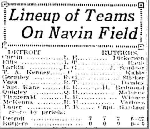 1920 Lineups at Detroit