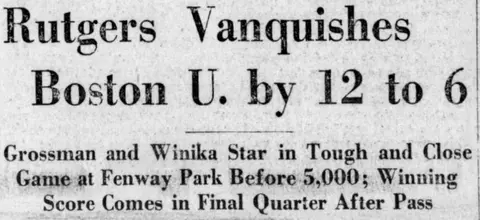 Rutgers Boston U 1935 Fenway Park
