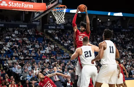 The Rutgers Scarlet Knights men’s basketball team take on the Penn State Nittany Lions at Bryce Jordan Center in State College, PA on Wednesday, February 26, 2020.(Ben Solomon/Rutgers Athletics)
