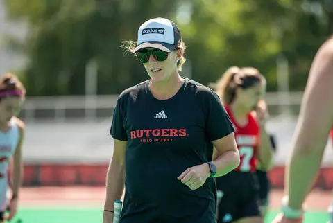 The Rutgers Scarlet Knights field hockey team take on Maine at Bauer Track & Field Complex on Friday August 30, 2019.(Ben Solomon/Rutgers Athletics)