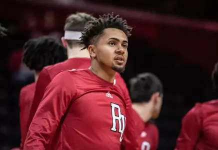 The Rutgers Scarlet Knights men’s basketball team takes on the Wisconsin Badgers at the RAC on December 11, 2019.
(Ben Solomon/Rutgers Athletics)