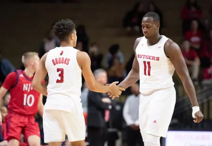 The Rutgers Scarlet Knights men’s basketball team take on NJIT at the RAC in Piscataway, NJ on November 26, 2019.
(Ben Solomon/Rutgers Athletics)