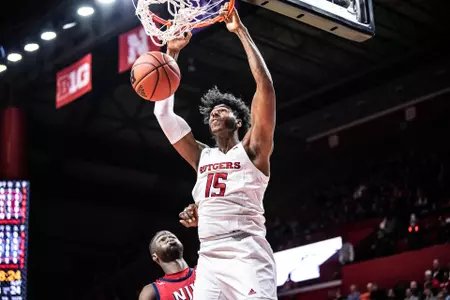 The Rutgers Scarlet Knights men’s basketball team take on NJIT at the RAC in Piscataway, NJ on November 26, 2019.(Ben Solomon/Rutgers Athletics)