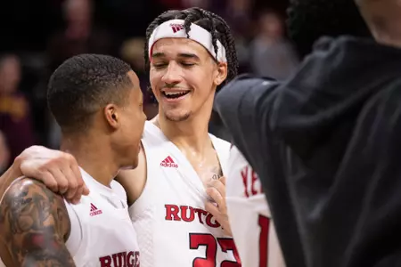 PISCATAWAY, NJ - JANUARY 19: The Rutgers Scarlet Knights men’s basketball team take on the Minnesota Gophers at Rutgers Athletic Center on January 19, 2020 in Piscataway, NJ.
(Ben Solomon/Rutgers Athletics)