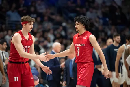 The Rutgers Scarlet Knights men’s basketball team take on the Penn State Nittany Lions at Bryce Jordan Center in State College, PA on Wednesday, February 26, 2020.(Ben Solomon/Rutgers Athletics)