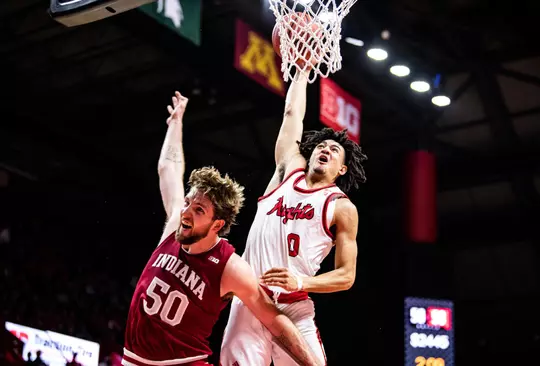 PISCATAWAY, NJ - JANUARY 15: The Rutgers Scarlet Knights men’s basketball team takes on the Indiana Hoosiers at Rutgers Athletic Center on January 15, 2020 in Piscataway, NJ.
(Ben Solomon/Rutgers Athletics)