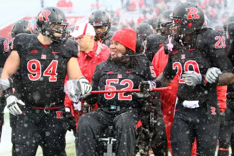 Eric LeGrand leads team onto the field prior to West Virginia game