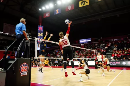 Taylor Humphrey on the attack against Michigan at Jersey Mike's Arena