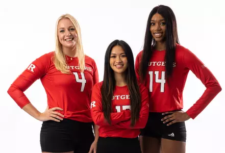 Rutgers Volleyball Seniors 2022 - Lauren DeLo, Rachel Tam & Megan Vernon