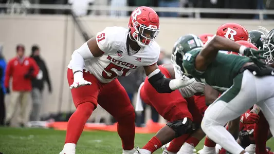Nov 12, 2022; East Lansing, Michigan, USA; During the game between Rutgers Scarlet Knights and Michigan State Spartans at Spartan Stadium. Credit: Tim Fuller-Rutgers Athletics