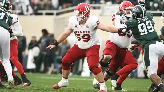 Nov 12, 2022; East Lansing, Michigan, USA; During the game between Rutgers Scarlet Knights and Michigan State Spartans at Spartan Stadium. Credit: Tim Fuller-Rutgers Athletics