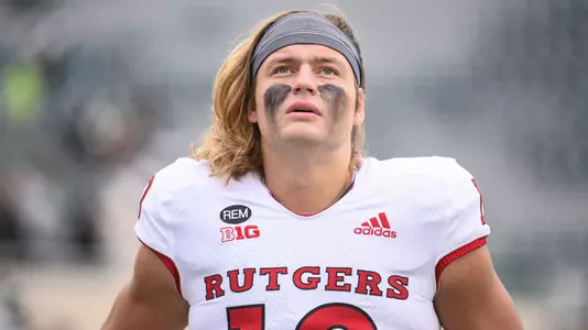 Nov 12, 2022; East Lansing, Michigan, USA; During the game between Rutgers Scarlet Knights and Michigan State Spartans at Spartan Stadium. Credit: Tim Fuller-Rutgers Athletics