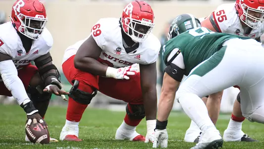 Nov 12, 2022; East Lansing, Michigan, USA; During the game between Rutgers Scarlet Knights and Michigan State Spartans at Spartan Stadium. Credit: Tim Fuller-Rutgers Athletics