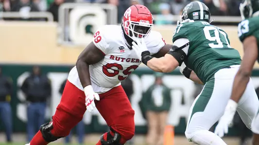 Nov 12, 2022; East Lansing, Michigan, USA; During the game between Rutgers Scarlet Knights and Michigan State Spartans at Spartan Stadium. Credit: Tim Fuller-Rutgers Athletics