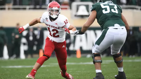 Nov 12, 2022; East Lansing, Michigan, USA; During the game between Rutgers Scarlet Knights and Michigan State Spartans at Spartan Stadium. Credit: Tim Fuller-Rutgers Athletics