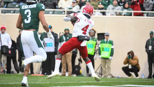 Nov 12, 2022; East Lansing, Michigan, USA; During the game between Rutgers Scarlet Knights and Michigan State Spartans at Spartan Stadium. Credit: Tim Fuller-Rutgers Athletics