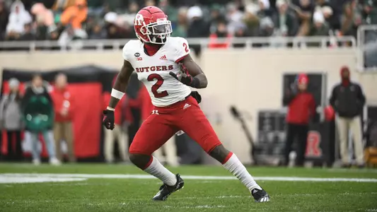 Nov 12, 2022; East Lansing, Michigan, USA; During the game between Rutgers Scarlet Knights and Michigan State Spartans at Spartan Stadium. Credit: Tim Fuller-Rutgers Athletics
