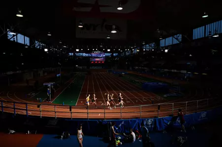 Rutgers track and field at the Armory during the 2021 indoor season