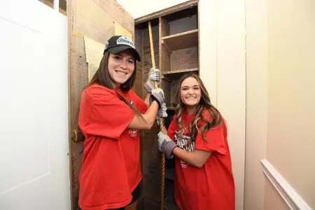 Kerrie Burns and Gianna Glatz Ring the Bells