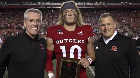 The Rutgers Scarlet Knights football team during the spring game at SHI Stadium in Piscataway, NJ on Friday April 22, 2022.
(Ben Solomon/Rutgers Athletics)