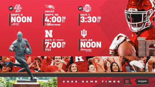 2022 Rutgers Football Game Times